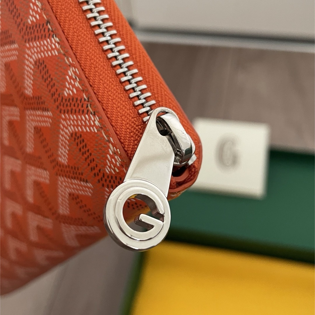 GOYARD - GOYARD ゴヤール マティニョンGM ウォレット オレンジ GOYARD - GOYARD ゴヤール マティニョンGM ウォレット オレンジ