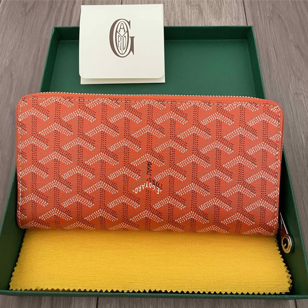 GOYARD - GOYARD ゴヤール マティニョンGM ウォレット オレンジ GOYARD - GOYARD ゴヤール マティニョンGM ウォレット オレンジ