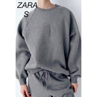 ZARA - ZARA シャイニー テキスト スウェットシャツ