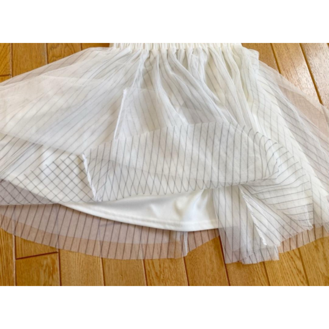 COLZA(コルザ)のコルザ／チュールスカート 膝上丈 M レディースのスカート(ひざ丈スカート)の商品写真