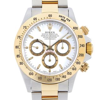 ロレックス(ROLEX)のロレックス デイトナ 16523 ホワイト W番 メンズ 中古 腕時計(腕時計(アナログ))