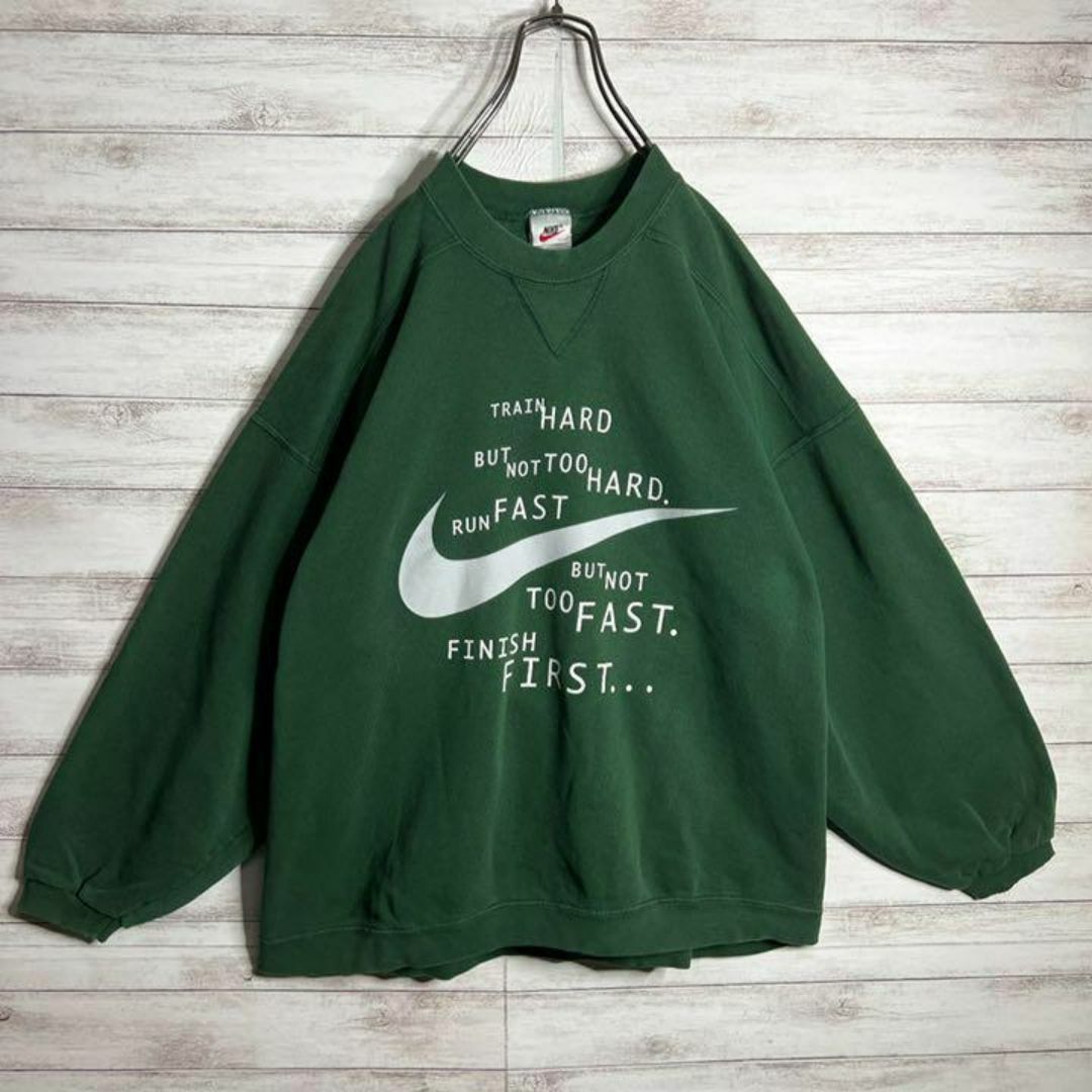 NIKE(ナイキ)の【入手不可能!!】ナイキ ✈︎白タグ USA製 メッセージロゴ ゆるだぼ メンズのトップス(スウェット)の商品写真