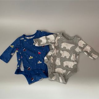 ベビーギャップ(babyGAP)のbabyGAP ロンパース2枚セット　45サイズ(ロンパース)