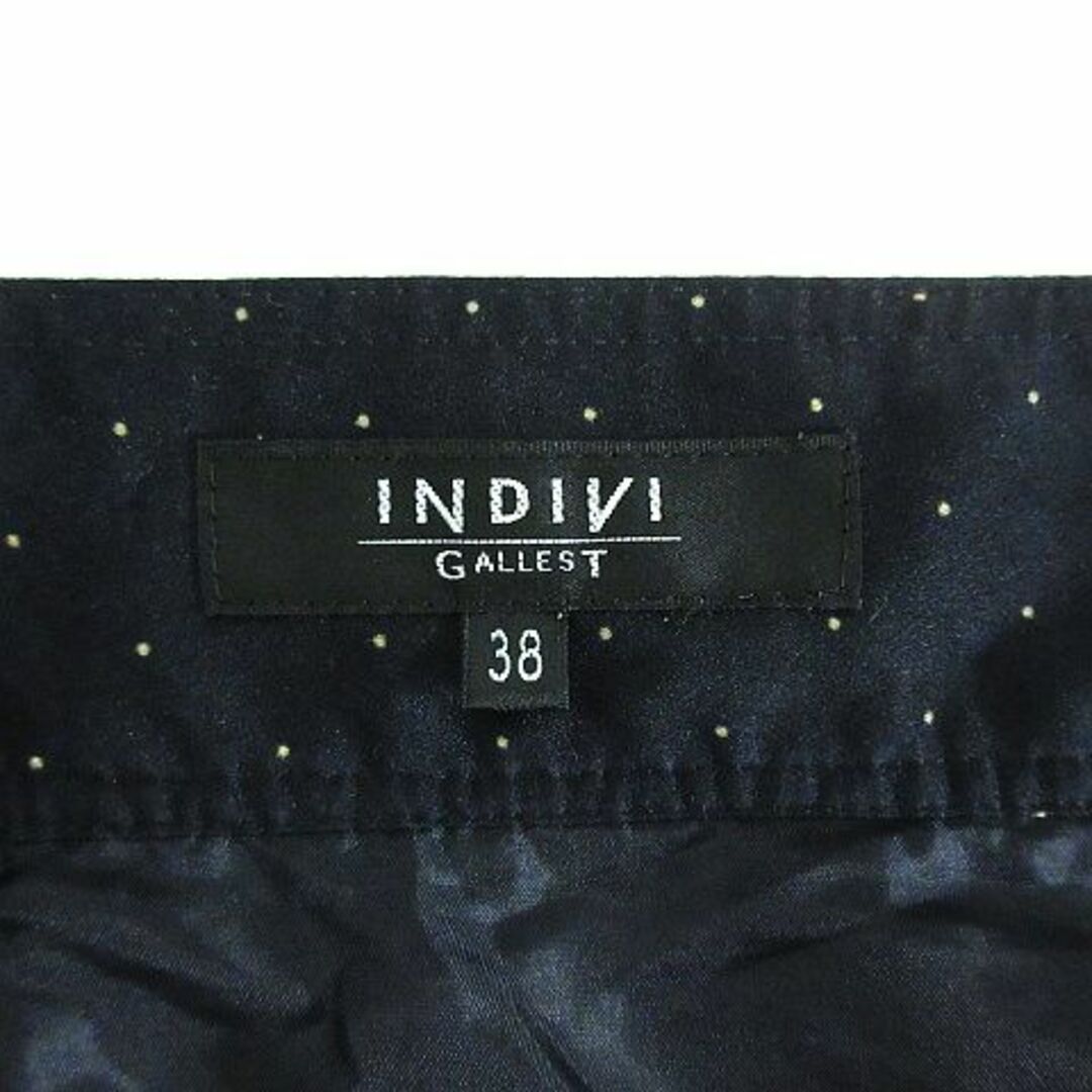INDIVI(インディヴィ)のインディヴィ GALLEST スカート ひざ丈 ギャザー 花柄 38 ブラック レディースのスカート(ひざ丈スカート)の商品写真