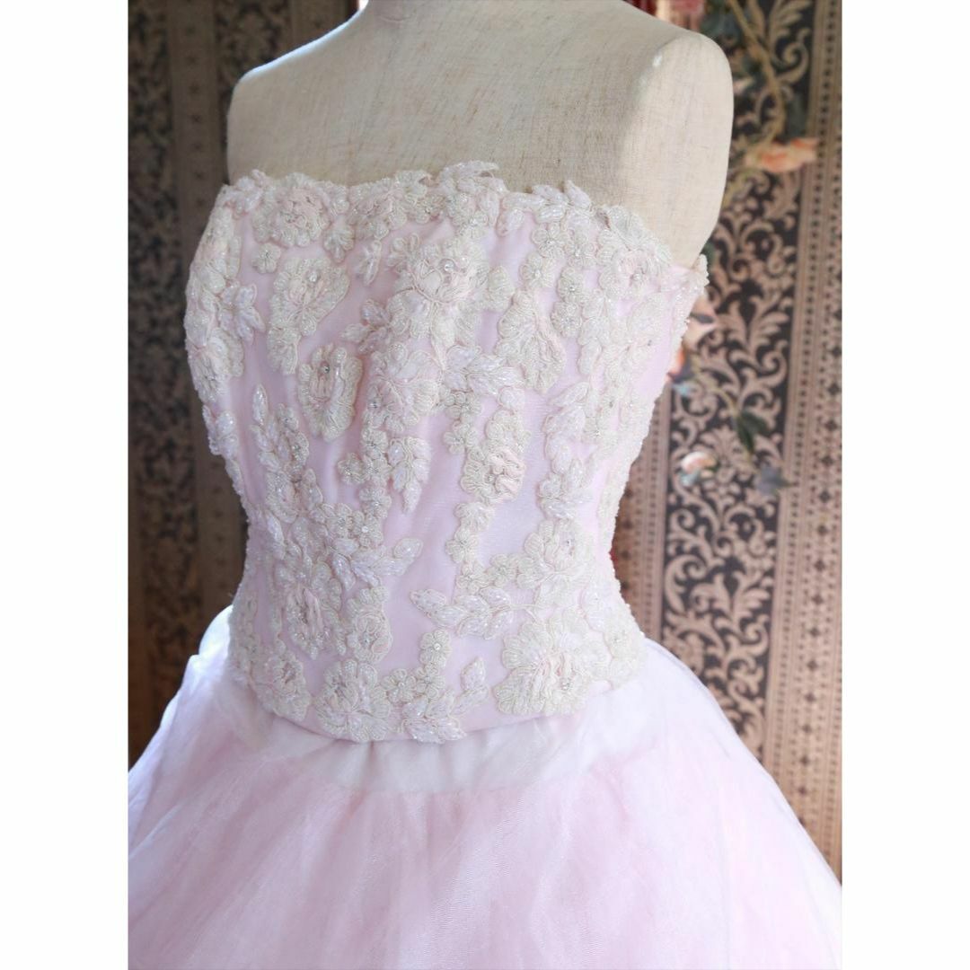 セパレートのバスト小さめウエディングドレス7号サイズピンクカラードレス レディースのフォーマル/ドレス(ウェディングドレス)の商品写真