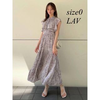 スナイデル(SNIDEL)の【正規品】snidel プリーツワンピース　LAV ラベンダー　size0 S(ロングワンピース/マキシワンピース)