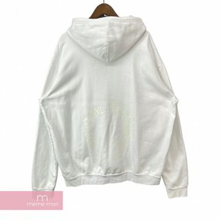 クロムハーツ(Chrome Hearts)のCHROME HEARTS 2021SS Glow Zipup Hoodie クロムハーツ グロージップアップフーディ 蓄光 パーカー グローインザダーク ホワイト サイズXL 【240406】【中古-B】【me04】(パーカー)