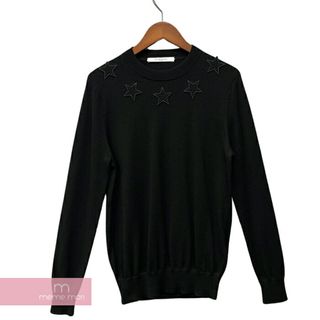 ジバンシィ(GIVENCHY)のGIVENCHY Black Star Sweater BM904C4Y11 ジバンシィ ブラックスターセーター ニット 星柄パッチ ブラック サイズS【240406】【中古-A】【me04】(ニット/セーター)