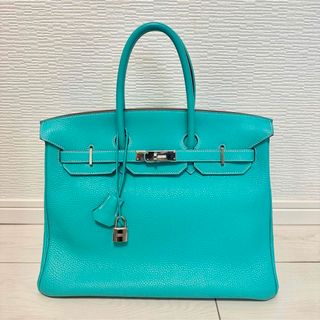 エルメス(Hermes)のHERMES バーキン35 ラゴン シルバー金具 M刻印 ティファニーブルー(ハンドバッグ)