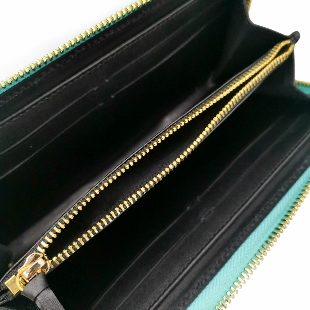 スティングレー チャック付き 財布 長財布 ターコイズ レディースのファッション小物(財布)の商品写真