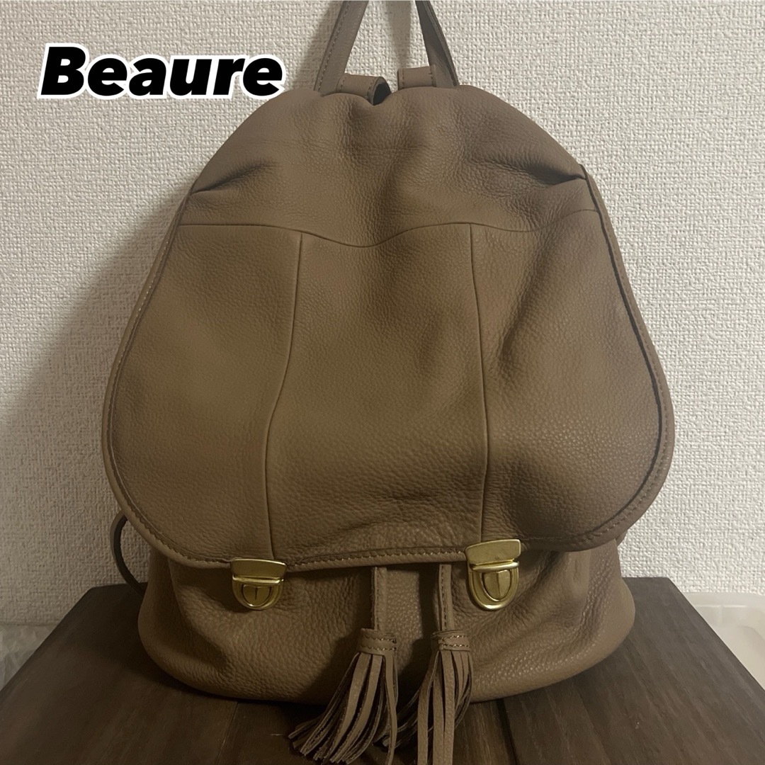 Beau're(ビュレ)のBeaure  ビュレ　  レザーリュック レディースのバッグ(リュック/バックパック)の商品写真