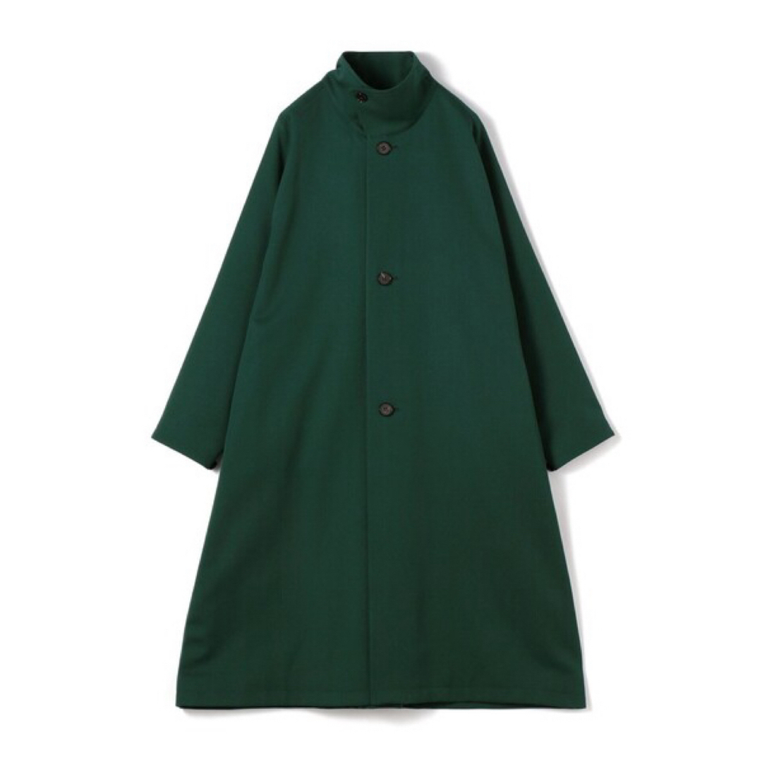 CABaN ウールギャバジン スタンドカラーコート グリーン メンズのジャケット/アウター(ステンカラーコート)の商品写真