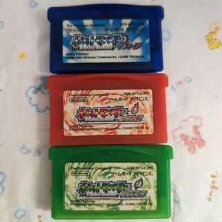 ゲームボーイアドバンス(ゲームボーイアドバンス)のポケモン　ＧＢＡ　カセット3本(家庭用ゲームソフト)