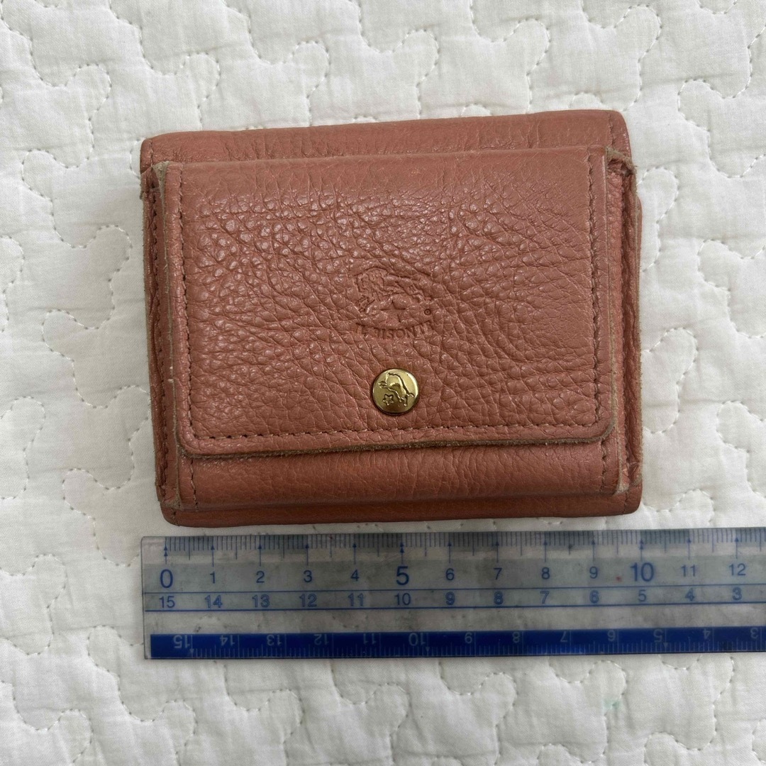 IL BISONTE(イルビゾンテ)のイルビゾンテ　3つ折り財布　くすみピンク レディースのファッション小物(財布)の商品写真