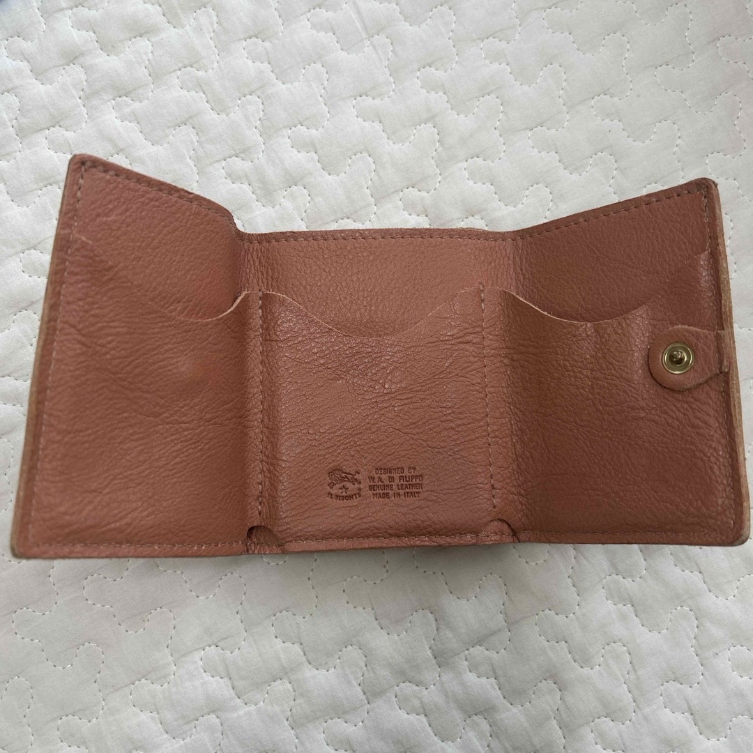 IL BISONTE(イルビゾンテ)のイルビゾンテ　3つ折り財布　くすみピンク レディースのファッション小物(財布)の商品写真