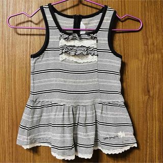 ポンポネット(pom ponette)のポンポネットベビー服ワンピースチュニックストライプ80サイズ女の子ナルミヤ(ワンピース)