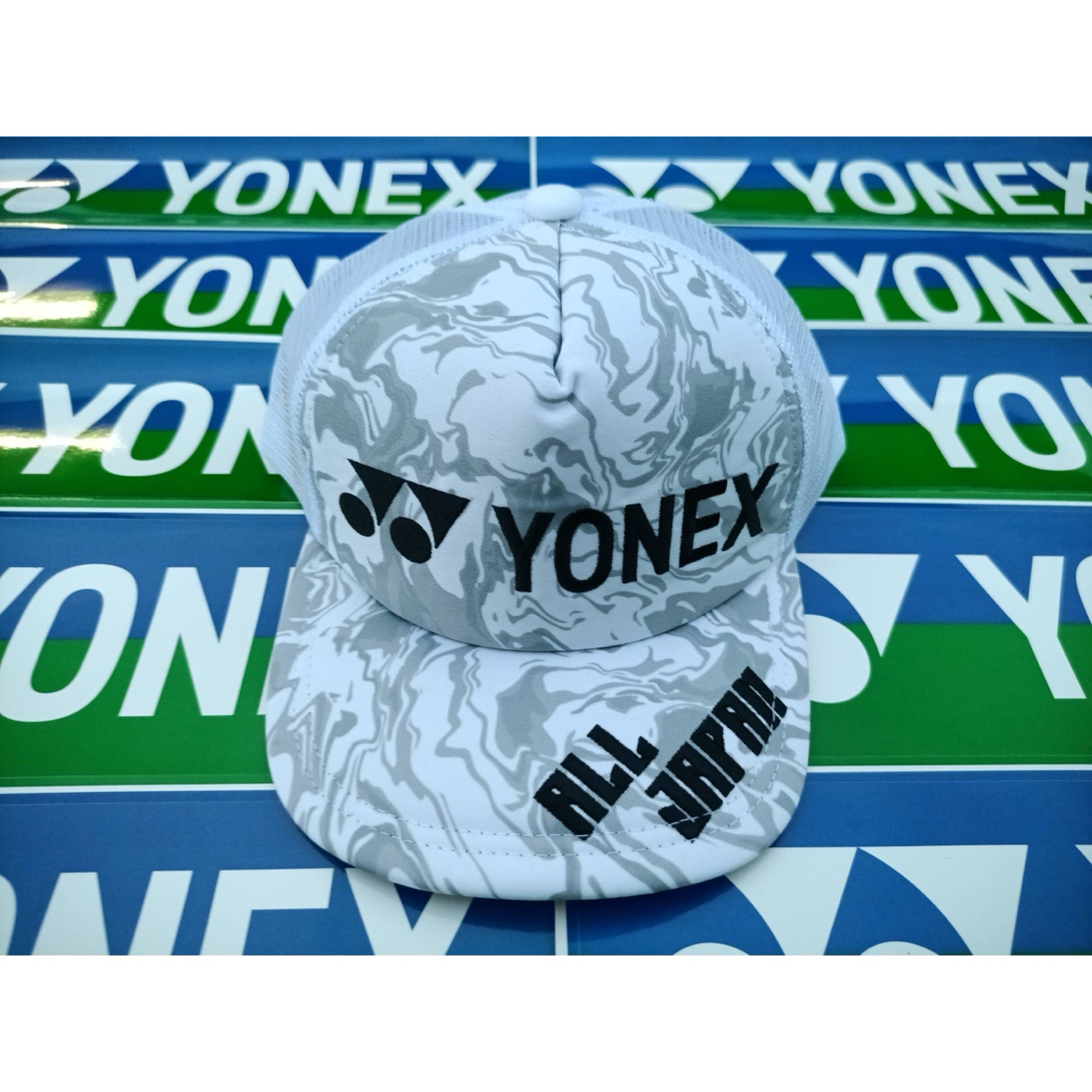 YONEX(ヨネックス)のYONEX'24年カタログ未掲載限定ALL JAPANメッシュキャップ(UNI) スポーツ/アウトドアのテニス(ボール)の商品写真