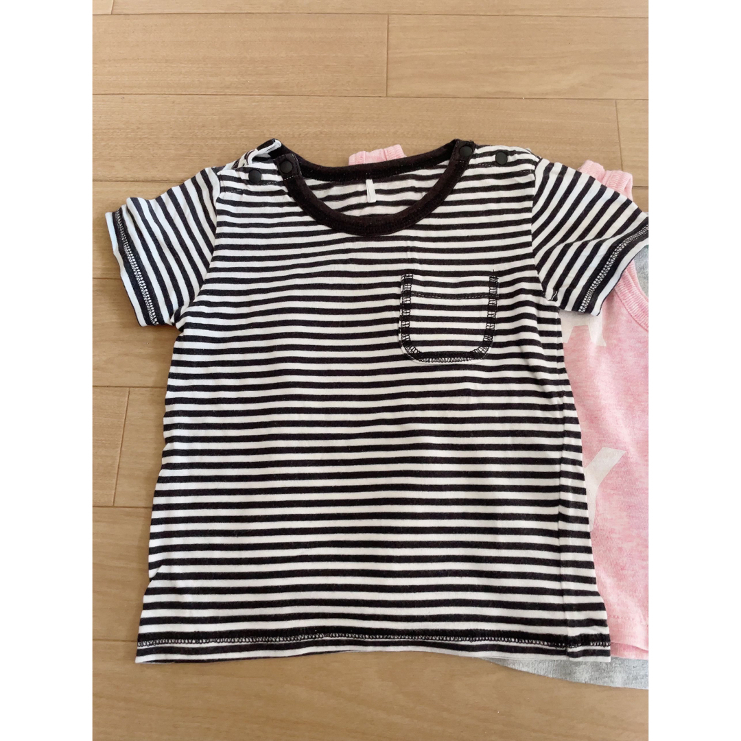 女の子　夏服　80〜90cm キッズ/ベビー/マタニティのベビー服(~85cm)(Ｔシャツ)の商品写真