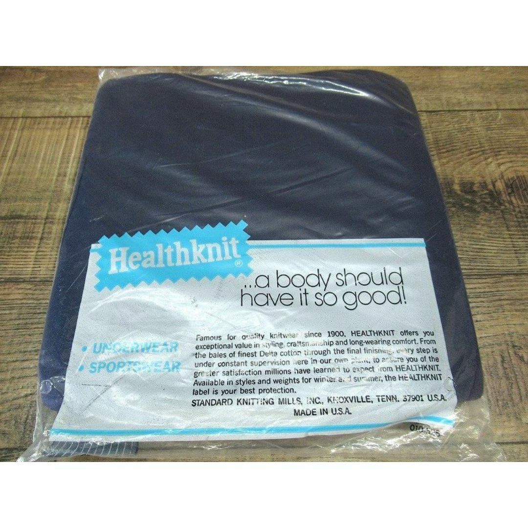 Healthknit(ヘルスニット)のG② 4XL 新品 デッドストック 70s 80s ヘルスニット Tシャツ 紺② メンズのトップス(Tシャツ/カットソー(半袖/袖なし))の商品写真
