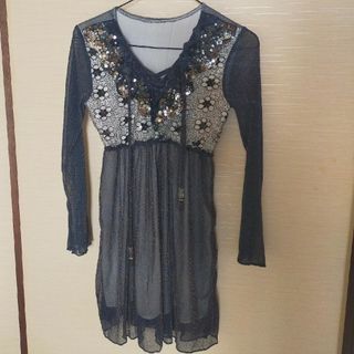 ハンドメイド刺繍入り長袖チュニック風トップス(チュニック)