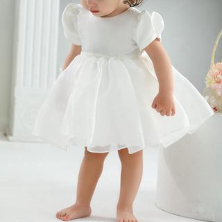 ベビードレス　ホワイト　80〜90サイズ(ドレス/フォーマル)