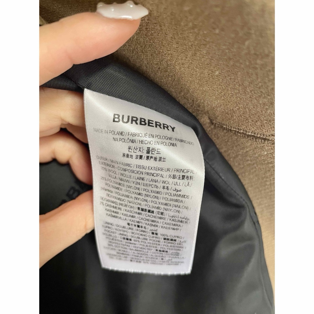 BURBERRY(バーバリー)のバーバリー　ラムスキンウールカシミヤブレンドコートUK6 IT38 US4 レディースのジャケット/アウター(ロングコート)の商品写真