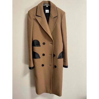 BURBERRY - バーバリー　ラムスキンウールカシミヤブレンドコートUK6 IT38 US4