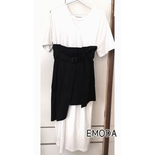 エモダ(EMODA)の美品　EMODA エモダ　セットアップ　ワンピ(ひざ丈ワンピース)