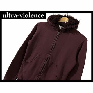 アルトラバイオレンス(ultra-violence)のG② アルトラ ヴァイオレンス ダメージ 加工 フード スウェット パーカー S(パーカー)