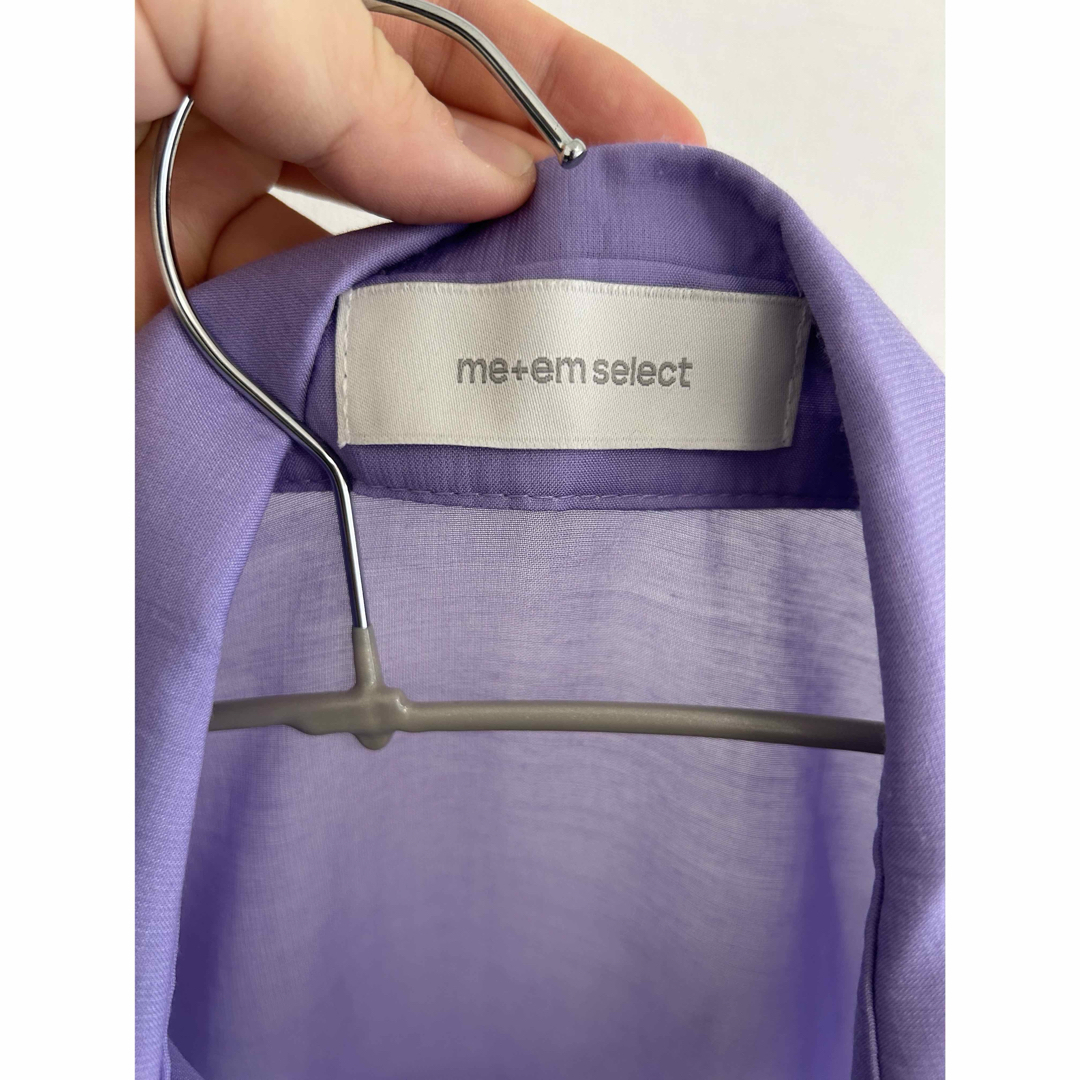 me +em select シアーシャツ　パープル　紫 レディースのジャケット/アウター(その他)の商品写真