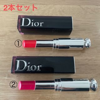 ディオール(Dior)のDIOR Addict ラッカースティック　2本セット　廃盤品　残量7割(口紅)