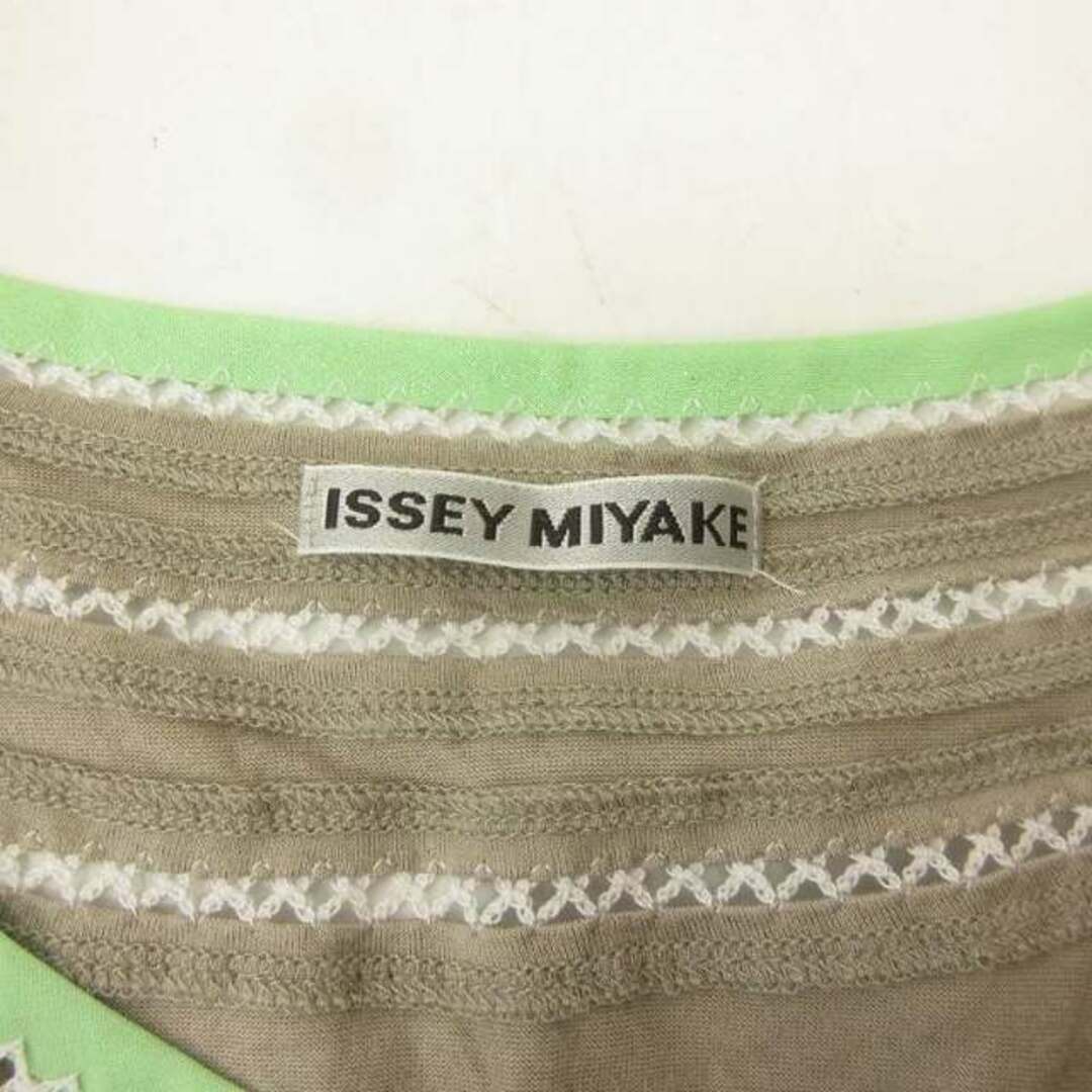 ISSEY MIYAKE(イッセイミヤケ)のイッセイミヤケ Tシャツ カットソー レース 半袖 ベージュ 3 約L レディースのトップス(カットソー(半袖/袖なし))の商品写真