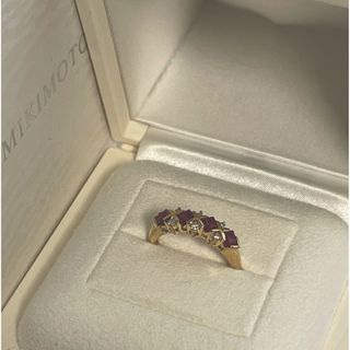 ミキモト(MIKIMOTO)の【美品】ミキモトルビーリング1.16ct k18　ダイヤ0.11ct約12.5号(リング(指輪))