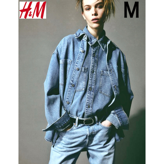 エイチアンドエム(H&M)の新品 H&M デニムシャツ ルーズフィット M(Gジャン/デニムジャケット)