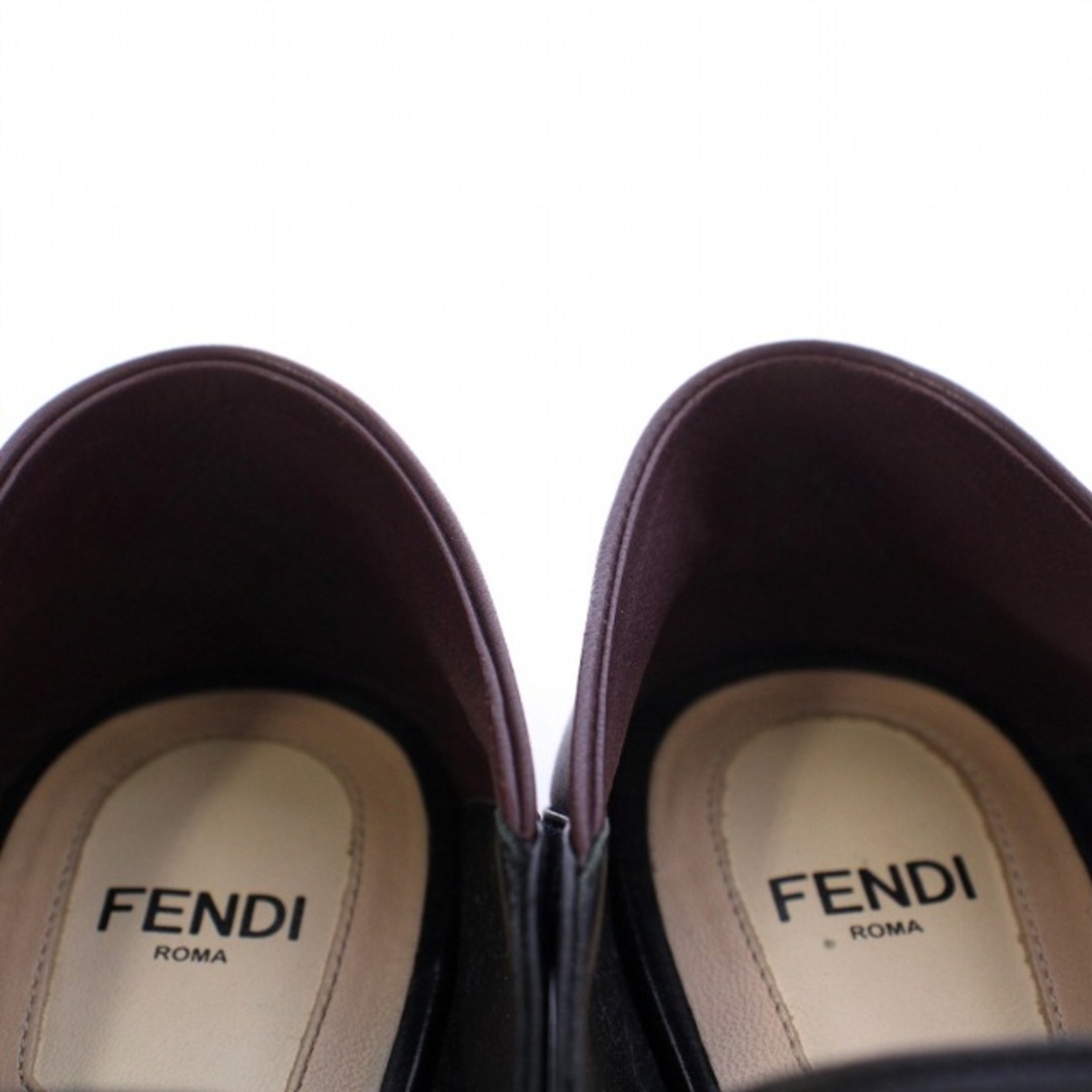 FENDI(フェンディ)のフェンディ ローファー ラウンドトゥ マルチスタッズ 35 22.0cm 黒 紫 レディースの靴/シューズ(ローファー/革靴)の商品写真