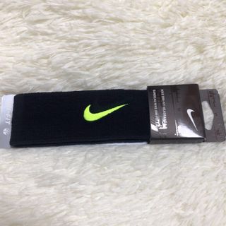 ナイキ(NIKE)のナイキ ドライフィットヘッドバンド BN2009 ブラック×イエロー (トレーニング用品)