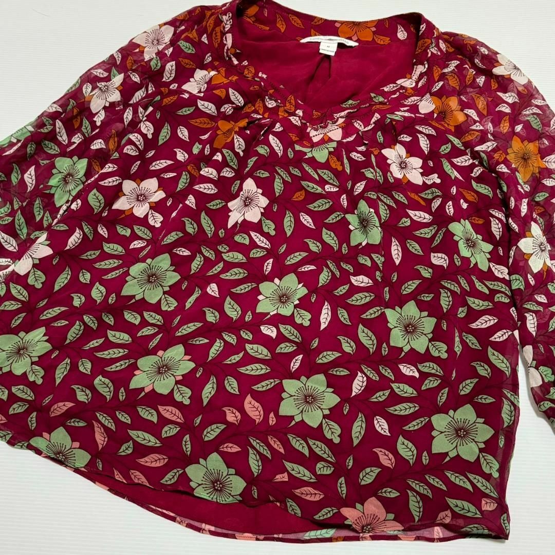 DIANE von FURSTENBERG(ダイアンフォンファステンバーグ)のDiane von Furstenberg シルク 花柄 トップス シャツ M レディースのトップス(シャツ/ブラウス(長袖/七分))の商品写真