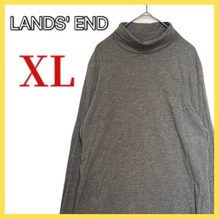 ランズエンド(LANDS’END)のランズエンド XL ハイネック カットソー Tシャツ タートルネック シンプル(カットソー(長袖/七分))