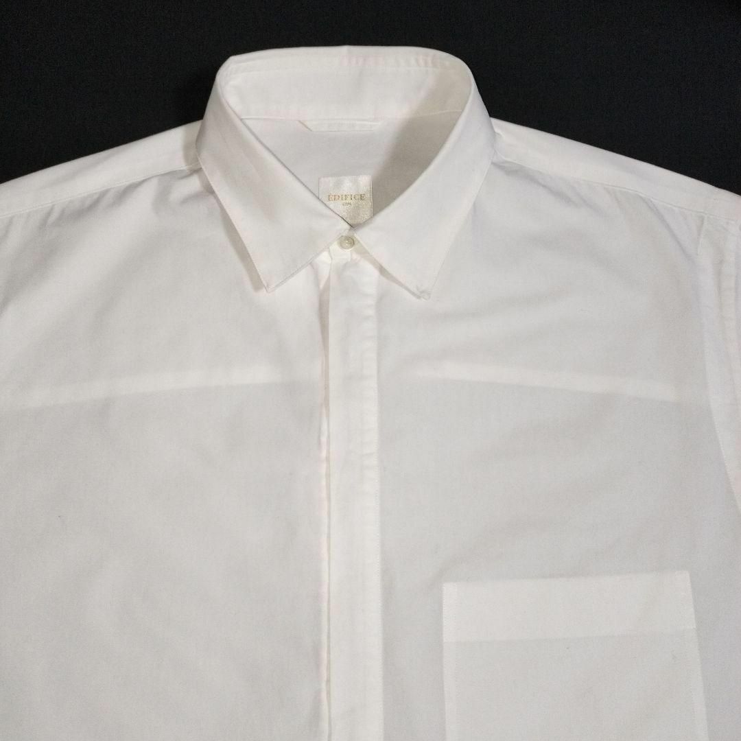 EDIFICE(エディフィス)のソリッドジップアップシャツ S【 WHITE 】EDIFICE メンズのトップス(シャツ)の商品写真