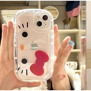 キティちゃん iPhone  13promaxケース カバー　クリア　kitty(iPhoneケース)