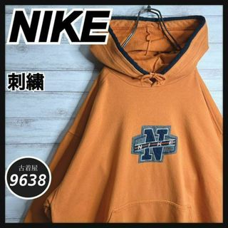 ナイキ(NIKE)の【入手困難!!】ナイキ ✈︎刺繍ロゴ メキシコ製 白タグ ゆるだぼ 裏起毛(パーカー)