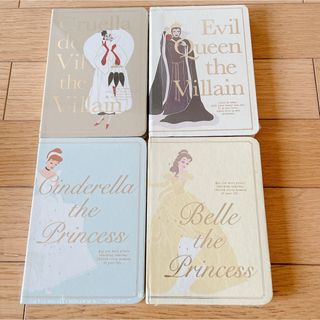 ディズニー(Disney)の未使用新品 Disney Princess Villains ノート 4冊セット(ノート/メモ帳/ふせん)