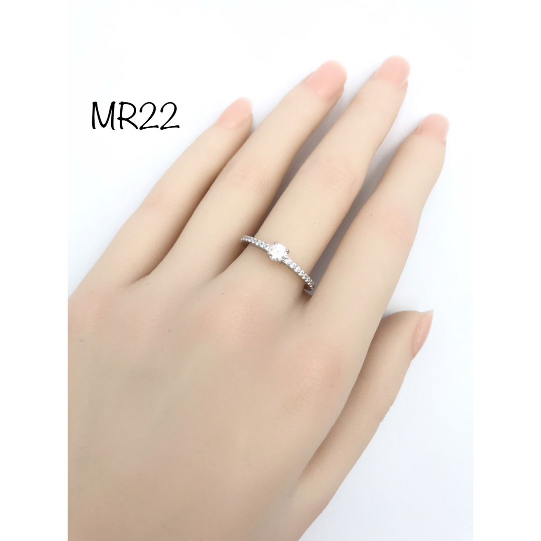 MR22／ 9.5号 0.3ct 4㎜ モアサナイト リング ♡ シルバー925 レディースのアクセサリー(リング(指輪))の商品写真