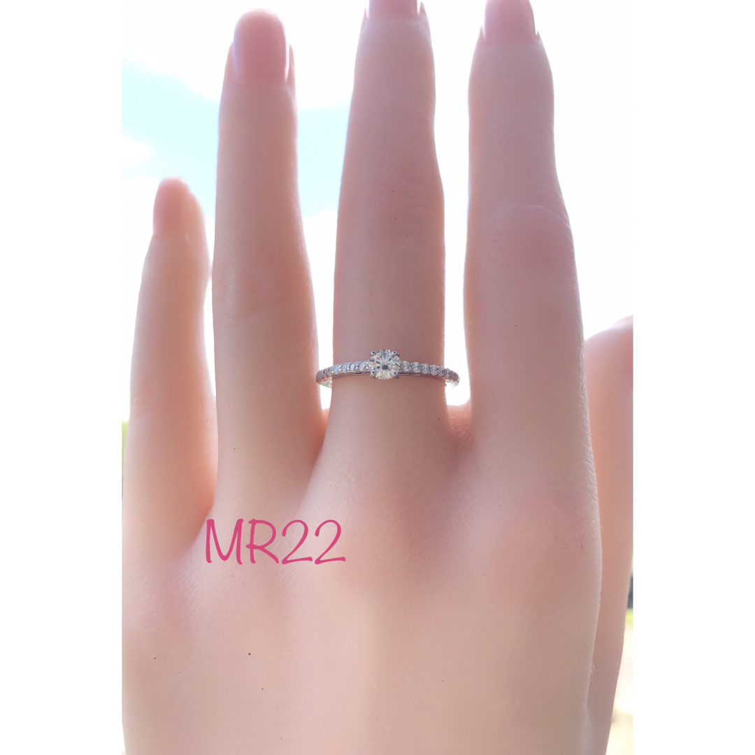 MR22／ 9.5号 0.3ct 4㎜ モアサナイト リング ♡ シルバー925 レディースのアクセサリー(リング(指輪))の商品写真