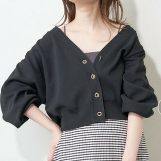 ナチュラルクチュール(natural couture)のnatural couture プチプラハトメバー釦おしゃれカーディガン(カーディガン)