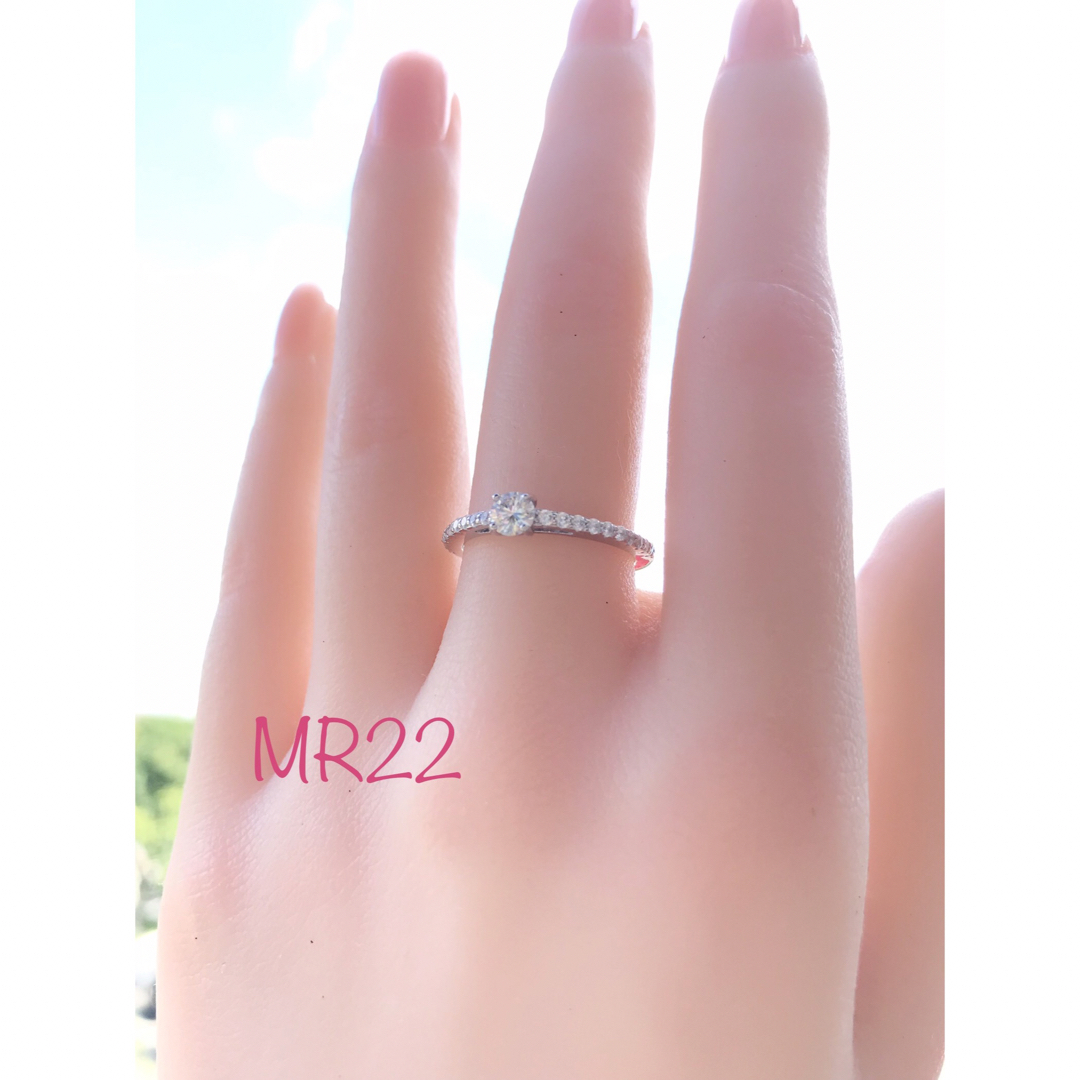 MR22／ 12.5号 0.3ct 4㎜ モアサナイト リング ♡シルバー925 レディースのアクセサリー(リング(指輪))の商品写真