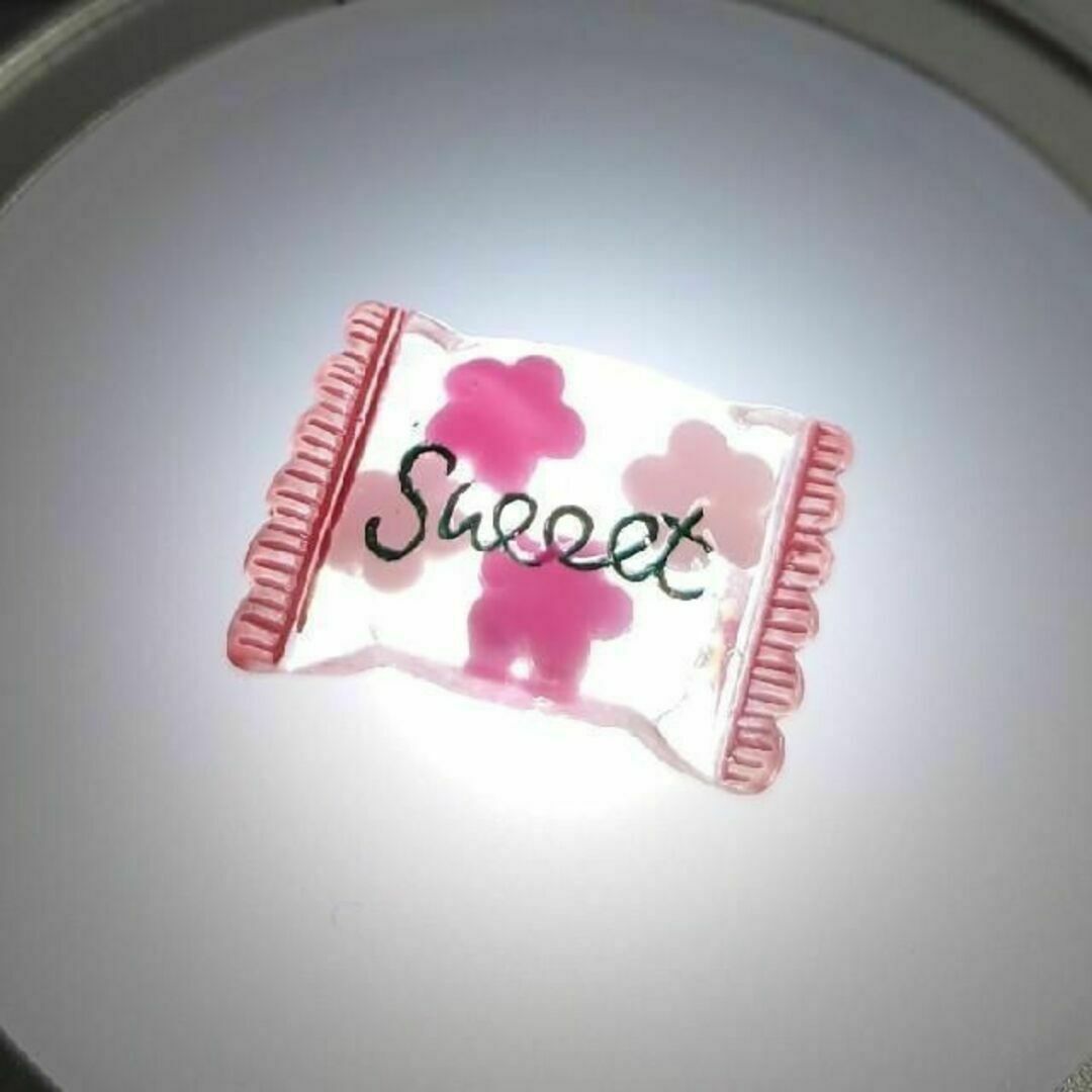 自作キーキャップ　袋入りキャンディー ピンク　花　ピンクx薄ピンク キートップ スマホ/家電/カメラのPC/タブレット(PC周辺機器)の商品写真