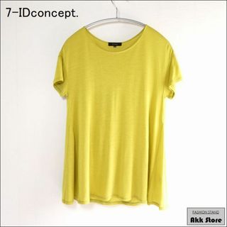 セブンアイディコンセプト(7-Idconcept.)の7-IDconcept. レディース トップス 半袖 カットソー 日本製 M(カットソー(半袖/袖なし))