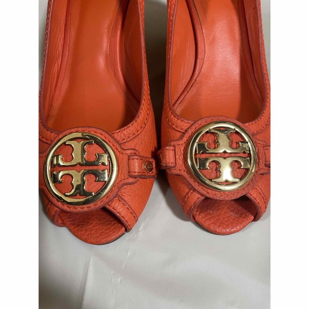 Tory Burch(トリーバーチ)のトリーバーチ　パンプス ウエッジソール ウッド レザー オレンジ レディースの靴/シューズ(ハイヒール/パンプス)の商品写真