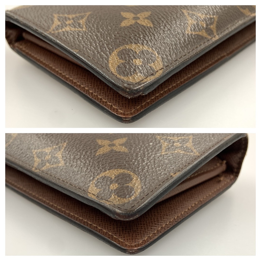 LOUIS VUITTON(ルイヴィトン)の〇〇LOUIS VUITTON ルイヴィトン モノグラム ポルト カルト クレディ  二つ折り長札入れ M60825 ブラウン ハンドメイドのファッション小物(財布)の商品写真